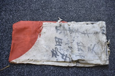 Lot 20 - A BRACE OF SECOND WAR PERIOD JAPANESE FLAGS