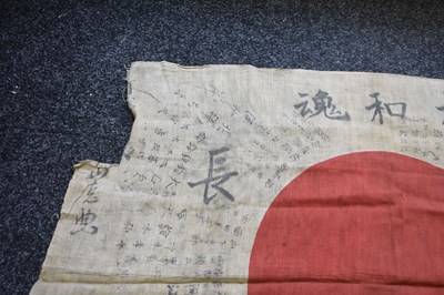 Lot 20 - A BRACE OF SECOND WAR PERIOD JAPANESE FLAGS