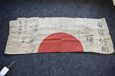 Lot 20 - A BRACE OF SECOND WAR PERIOD JAPANESE FLAGS