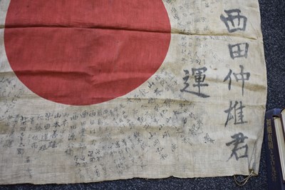 Lot 20 - A BRACE OF SECOND WAR PERIOD JAPANESE FLAGS
