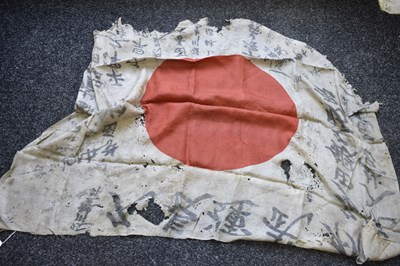 Lot 20 - A BRACE OF SECOND WAR PERIOD JAPANESE FLAGS