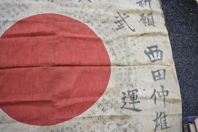 Lot 20 - A BRACE OF SECOND WAR PERIOD JAPANESE FLAGS