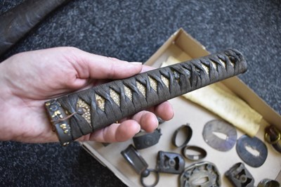 Lot 14 - A BOX OF JAPANESE SWORD FITTINGS