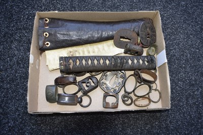 Lot 14 - A BOX OF JAPANESE SWORD FITTINGS