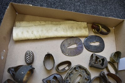 Lot 14 - A BOX OF JAPANESE SWORD FITTINGS