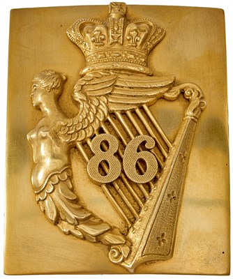 Lot 572 - OF IRISH INTEREST: AN 86TH (ROYAL COUNTY DOWN) REGIMENT OF FOOT OFFICER'S SHOULDER BELT PLATE