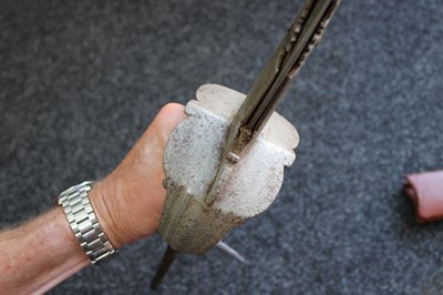 Lot 57 - A HIGHLY UNUSUAL LATE 18TH CENTURY INDIAN ARMOUR PIERCING FIRANGI