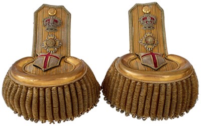 Lot 584 - A PAIR OF MILITARY KNIGHTS OF WINDSOR OFFICER'S EPAULETTES