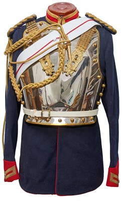 Lot 569 - A ROYAL HORSE GUARDS BREAST AND BACK PLATE UNIFORM ENSEMBLE