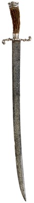 Lot 237 - A LATE 17TH CENTURY SILVER HILTED HUNTING HANGER BY KNIGHT