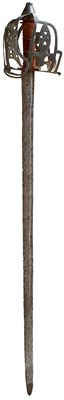 Lot 265 - AN 18TH CENTURY BASKET HILTED BACKSWORD TO THE 42ND REGIMENT OR BLACK WATCH