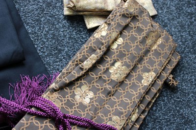 Lot 24 - FIVE VARIOUS JAPANESE SWORD BAGS