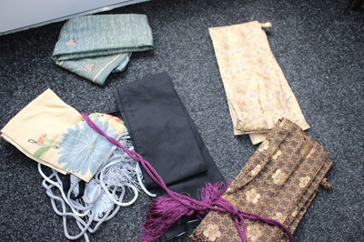 Lot 24 - FIVE VARIOUS JAPANESE SWORD BAGS