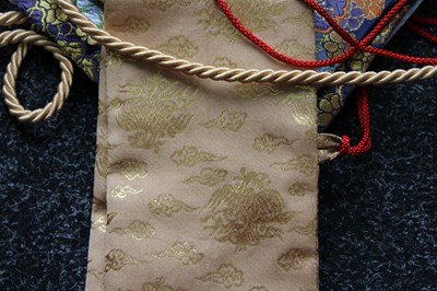Lot 23 - FIVE VARIOUS JAPANESE SWORD BAGS