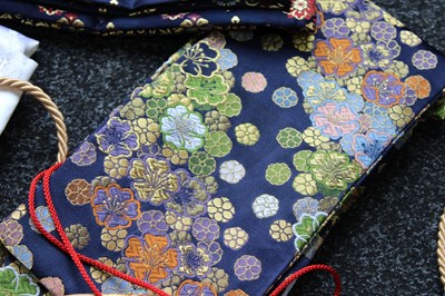 Lot 23 - FIVE VARIOUS JAPANESE SWORD BAGS