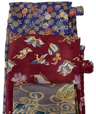 Lot 22 - FIVE VARIOUS JAPANESE SWORD BAGS