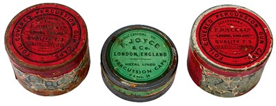 Lot 535 - A SMALL COLLECTION OF PERCUSSION CAP TINS