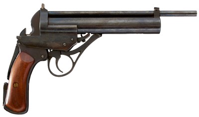 Lot 365 - AN ANTIQUE .177 CALIBRE WESTLEY RICHARDS HIGHEST POSSIBLE AIR PISTOL