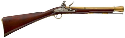 Lot 382 - A FLINTLOCK BLUNDERBUSS BY WHEELER