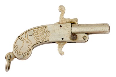 Lot 366 - AN EARLY 20TH CENTURY 1MM PINFIRE PISTOL