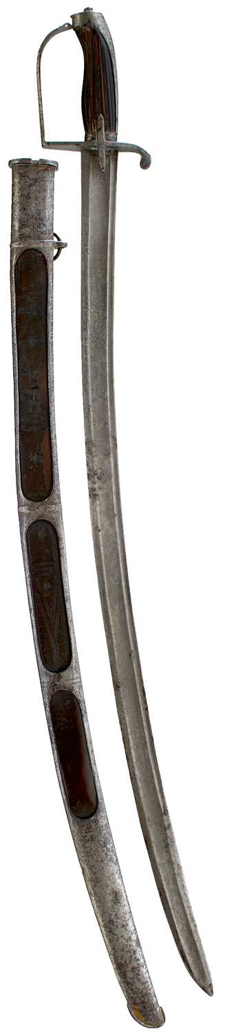 Lot 82 - A SCARCE REGIMENTALLY MARKED 1788 PATTERN LIGHT CAVALRY OFFICER'S SWORD TO CAPTAIN JEPHSON OF THE 17TH LIGHT DRAGOONS