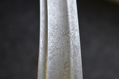 Lot 82 - A SCARCE REGIMENTALLY MARKED 1788 PATTERN LIGHT CAVALRY OFFICER'S SWORD TO CAPTAIN JEPHSON OF THE 17TH LIGHT DRAGOONS
