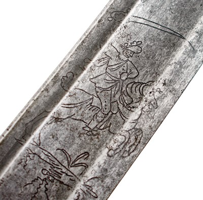 Lot 82 - A SCARCE REGIMENTALLY MARKED 1788 PATTERN LIGHT CAVALRY OFFICER'S SWORD TO CAPTAIN JEPHSON OF THE 17TH LIGHT DRAGOONS