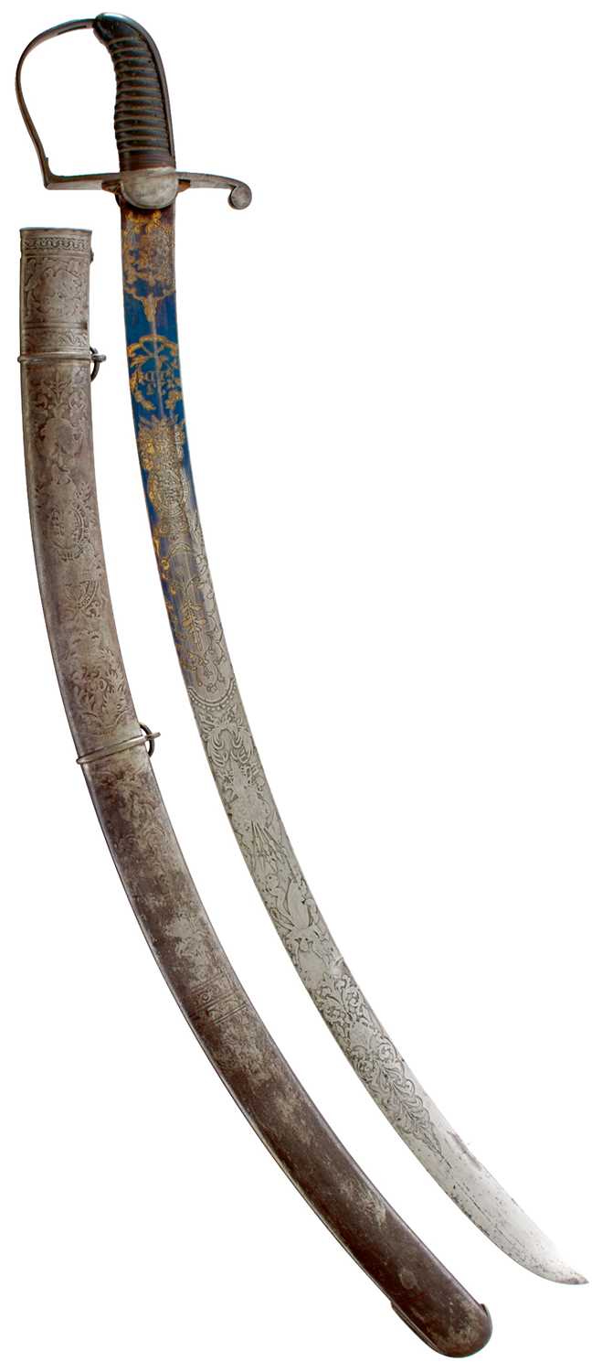 Lot 80 - A 1796 PATTERN LIGHT CAVALRY OFFICER'S TO THE 23RD LIGHT DRAGOONS AND WITH THE CREST OF CAPTAIN PHILLIP HAY