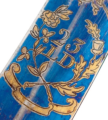 Lot 80 - A 1796 PATTERN LIGHT CAVALRY OFFICER'S TO THE 23RD LIGHT DRAGOONS AND WITH THE CREST OF CAPTAIN PHILLIP HAY