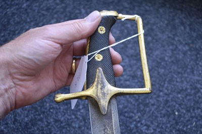 Lot 85 - A GEORGIAN LIGHT CAVALRY OFFICER'S "PRUSSIAN HILTED" SWORD