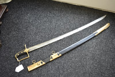 Lot 85 - A GEORGIAN LIGHT CAVALRY OFFICER'S "PRUSSIAN HILTED" SWORD