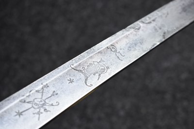 Lot 85 - A GEORGIAN LIGHT CAVALRY OFFICER'S "PRUSSIAN HILTED" SWORD