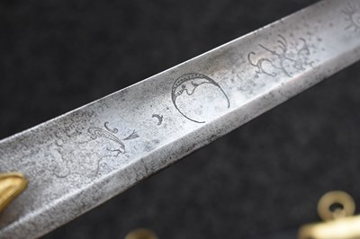 Lot 85 - A GEORGIAN LIGHT CAVALRY OFFICER'S "PRUSSIAN HILTED" SWORD