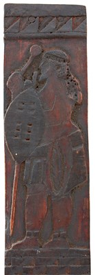 Lot 740 - A SCARCE PAIR OF CARVED WOODEN ZULU BLANKET HOLDERS