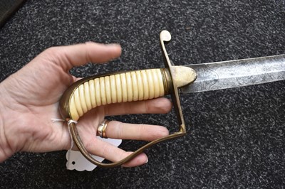 Lot A SCARCE GEORGIAN HONOURABLE ARTILLERY OFFICER'S SABRE