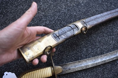 Lot A SCARCE GEORGIAN HONOURABLE ARTILLERY OFFICER'S SABRE