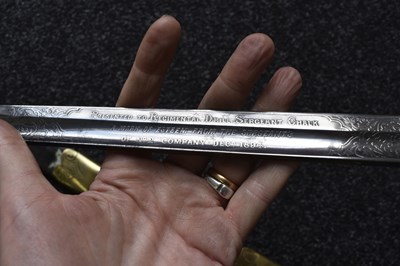 Lot AN 1845 PATTERN HONOURABLE ARTILLERY COMPANY OFFICER'S PRESENTATION SWORD