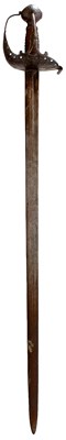 Lot AN ENGLISH CIVIL WAR PERIOD MORTUARY HILTED BACK SWORD