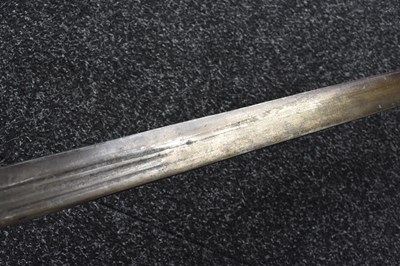 Lot AN ENGLISH CIVIL WAR PERIOD MORTUARY HILTED BACK SWORD