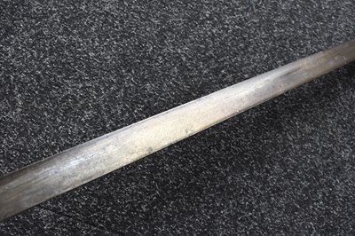 Lot AN ENGLISH CIVIL WAR PERIOD MORTUARY HILTED BACK SWORD