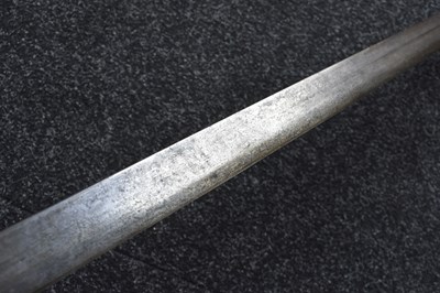 Lot AN ENGLISH CIVIL WAR PERIOD MORTUARY HILTED BACK SWORD