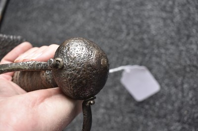 Lot AN ENGLISH CIVIL WAR PERIOD MORTUARY HILTED BACK SWORD