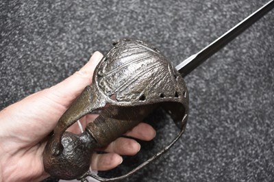 Lot AN ENGLISH CIVIL WAR PERIOD MORTUARY HILTED BACK SWORD