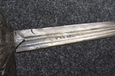 Lot AN ENGLISH CIVIL WAR PERIOD MORTUARY HILTED BACK SWORD