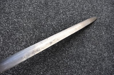 Lot AN ENGLISH CIVIL WAR PERIOD MORTUARY HILTED BACK SWORD