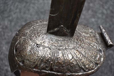 Lot AN ENGLISH CIVIL WAR PERIOD MORTUARY HILTED BACK SWORD
