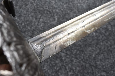Lot AN ENGLISH CIVIL WAR PERIOD MORTUARY HILTED BACK SWORD
