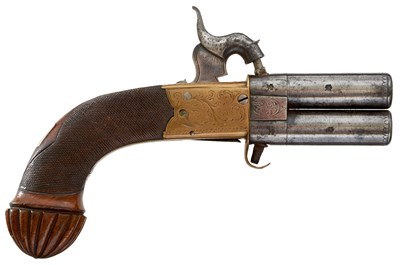Lot AN 80-BORE PERCUSSION BOXLOCK TURN-OVER PISTOL