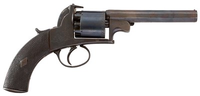 Lot A 54-BORE FIVE-SHOT PERCUSSION WEBLEY BENTLEY OPEN FRAME REVOLVER