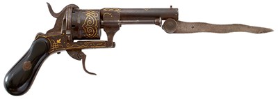Lot A 7MM SIX-SHOT PINFIRE BAYONET REVOLVER